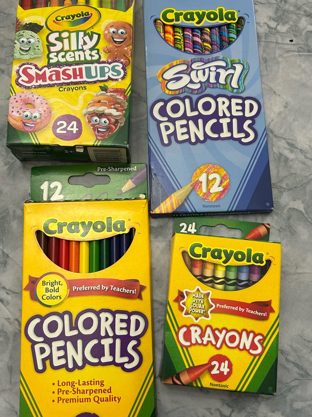 Crayola Assorted Colored Pencils & Crayons Pack - Bright Multicolor
